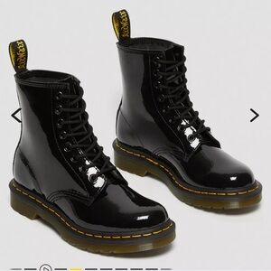 Dr. Martens 1460 Patent Leather Lace Up Boots